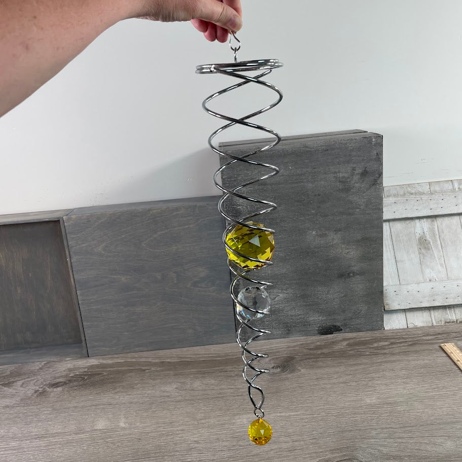 Rotating Illusion Leaded Glass Crystal Display