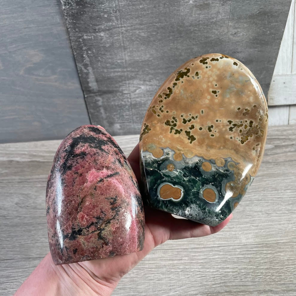 Wholesale assorted freeform crystal pieces for metaphysical stores and gift shop displays