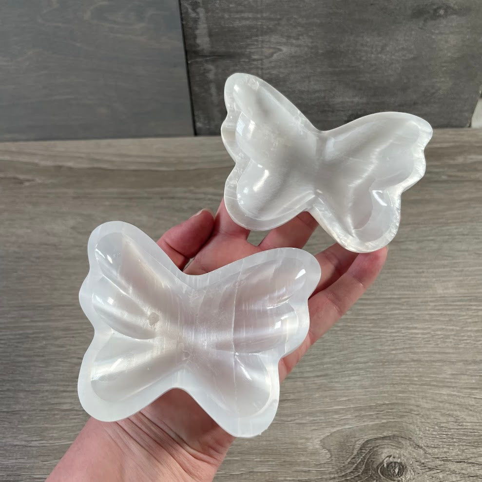 butterfly selenite white crystal bowls for bulk orders