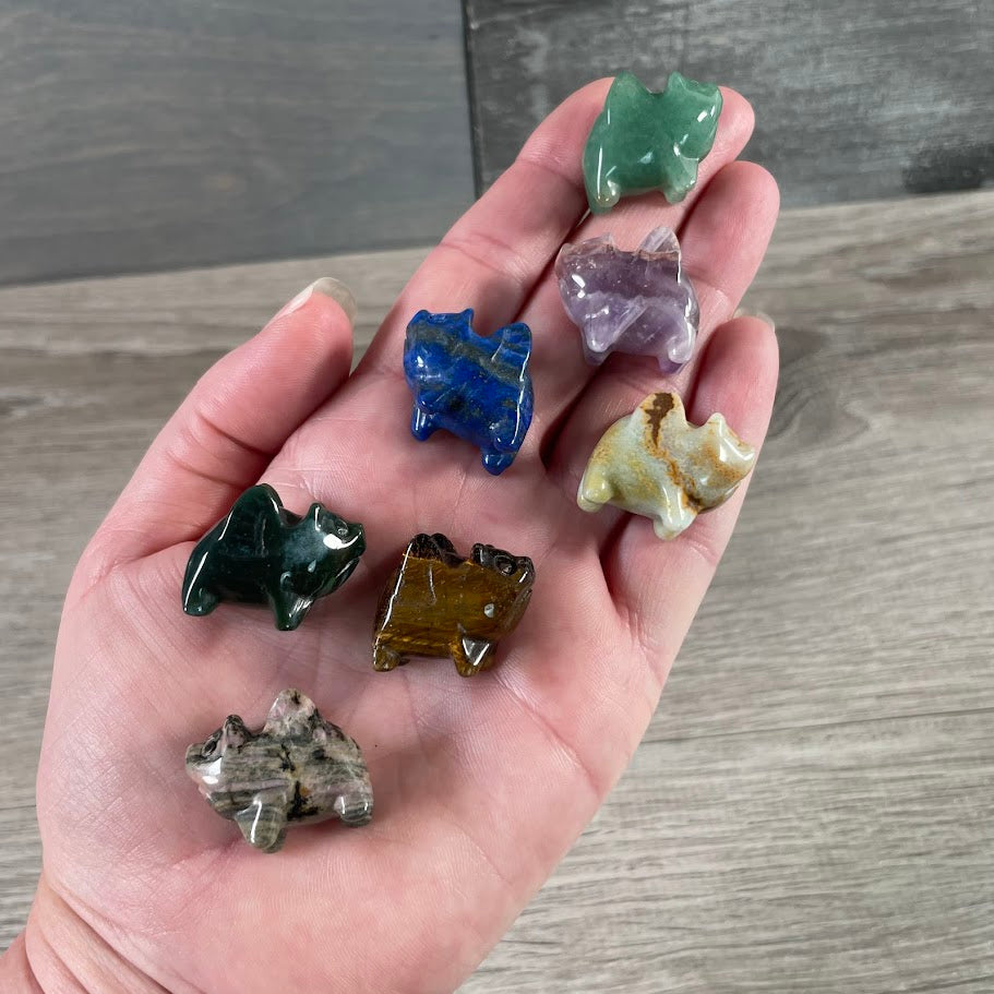 small flying pig gemstone figurine carved crystal wholesale