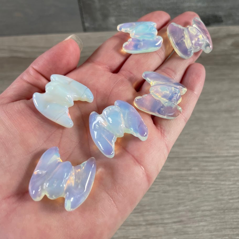 Opalite bat charm figurine for gift shops