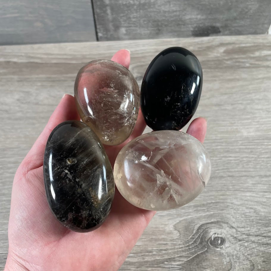 smoky quartz palm stone gemstones for retailers
