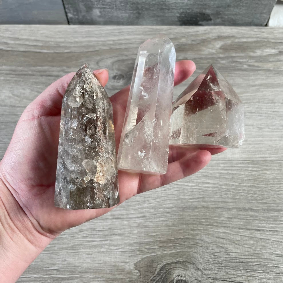 Brazilian Crystal Obelisks Wholesale by Ounce