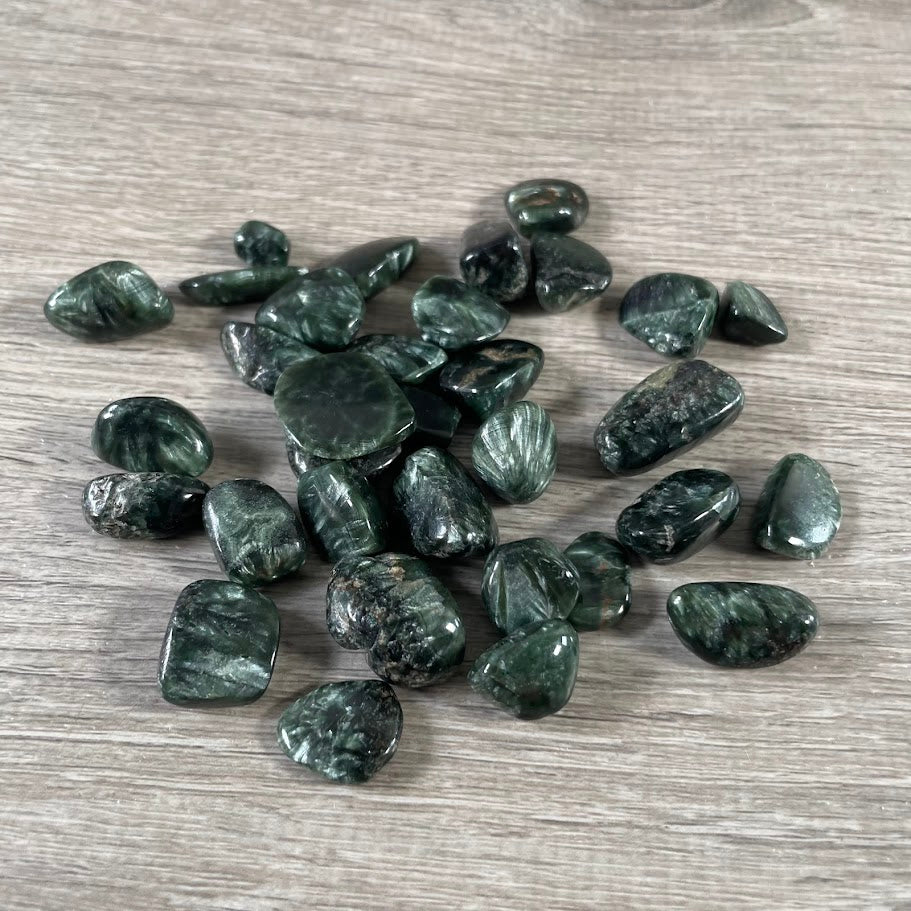 Tumbled Seraphinite bulk lot for crystal retailers