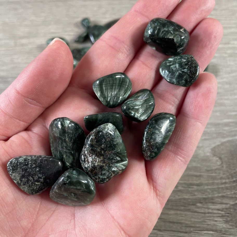 Wholesale Seraphinite tumbled stones from Russia