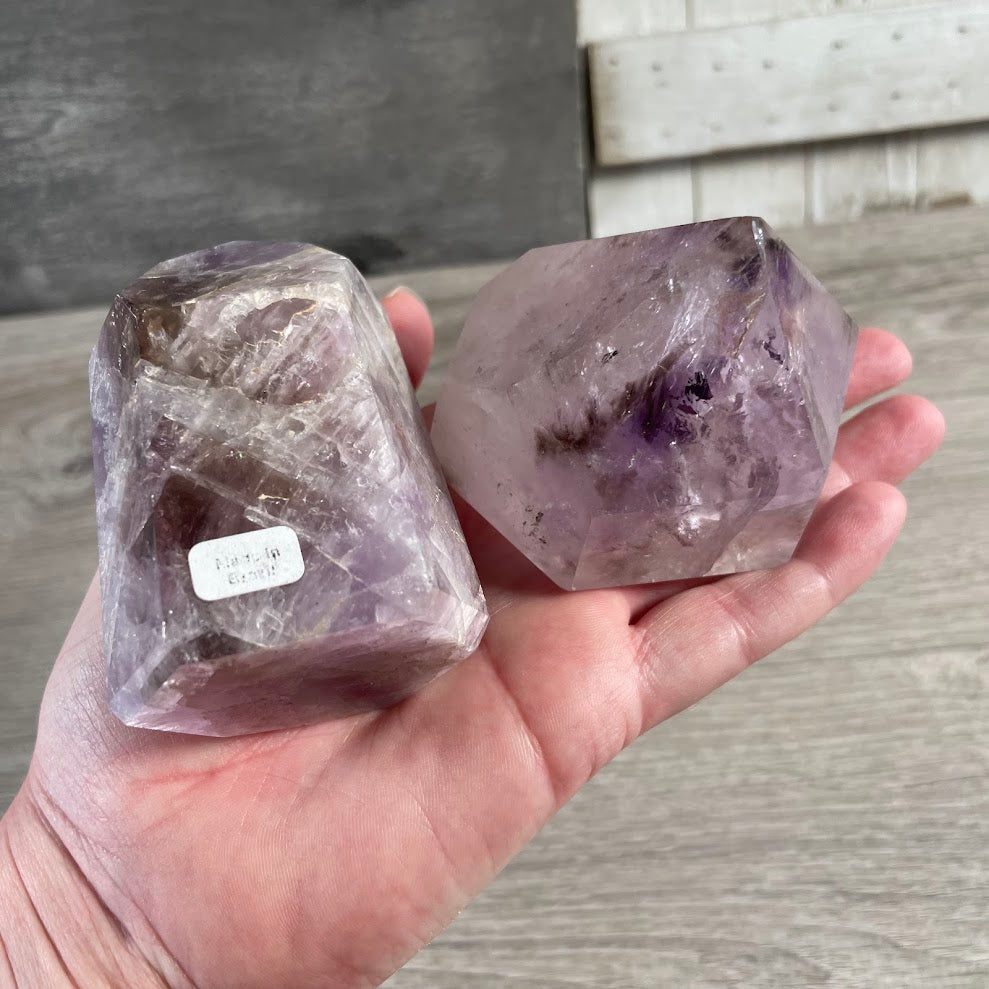 Natural gemstone obelisk towers from Brazil for meditation, décor, and retail displays