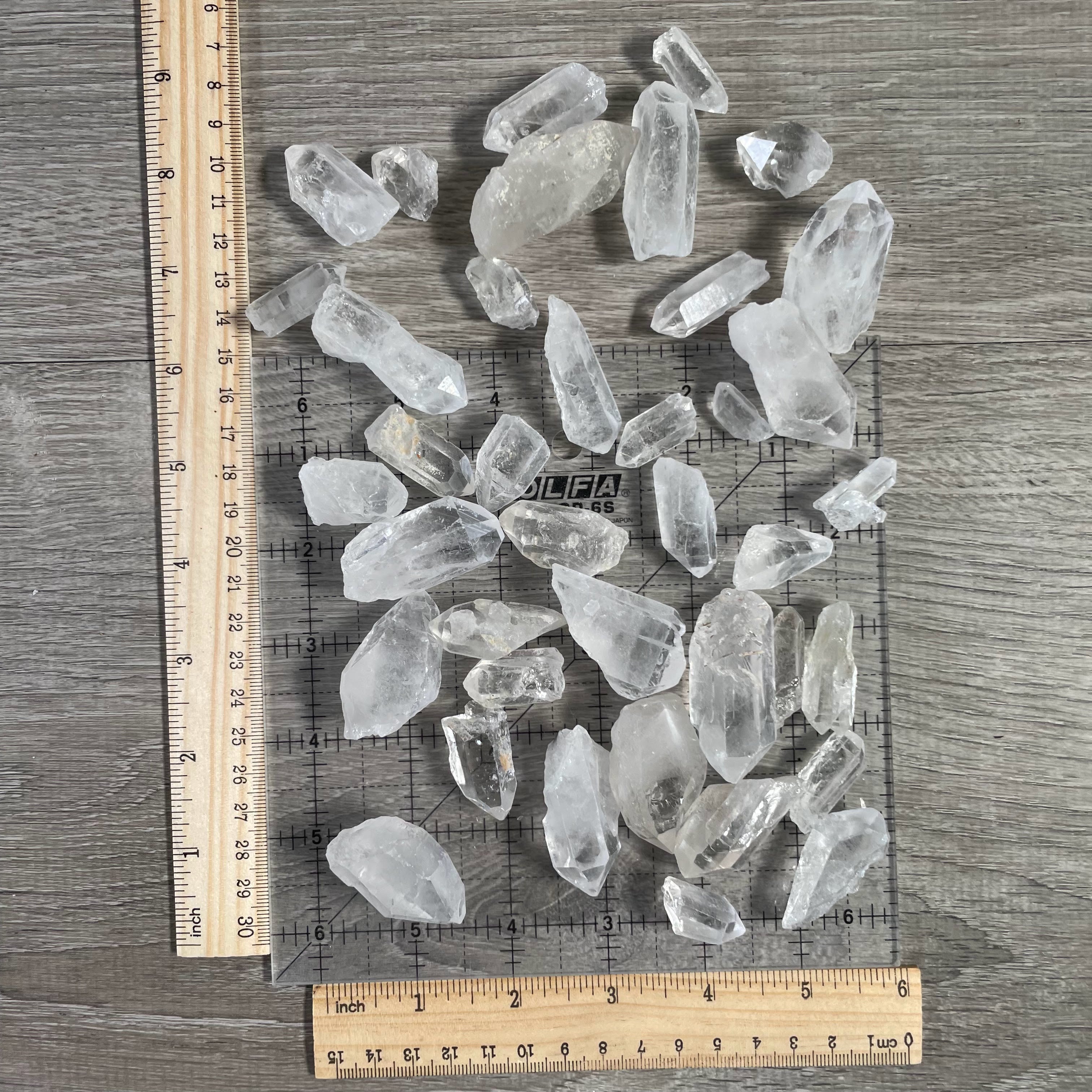 Clear Quartz Points 1 Pound Lot