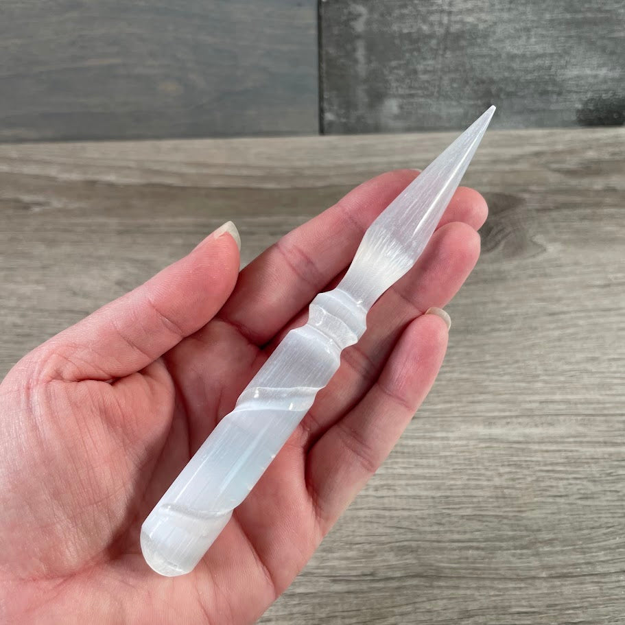 Selenite Polished Wands and Athame Blades – Assorted Styles Metaphysical Shops