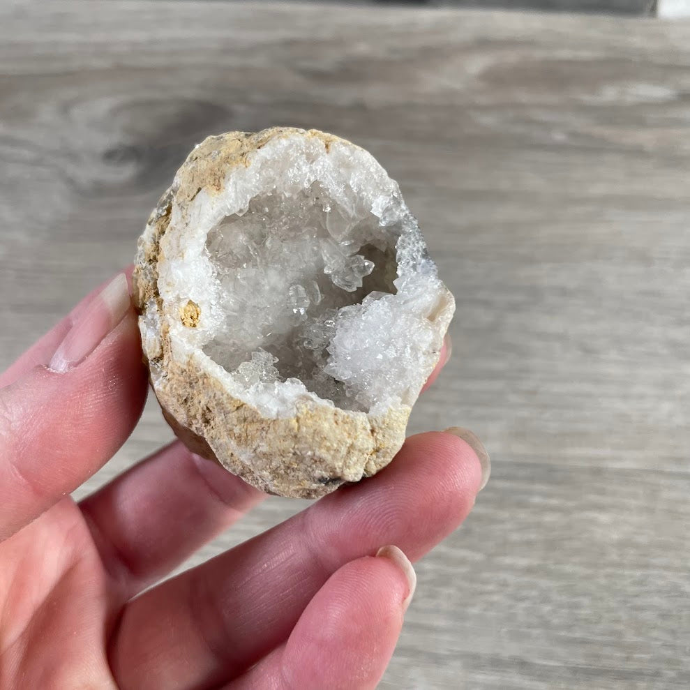 sparkling quartz geode from Morocco mineral specimen