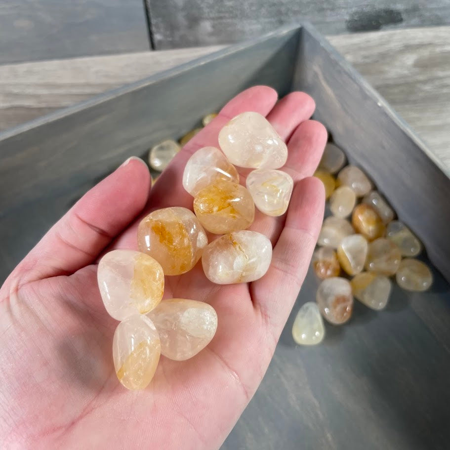 Golden Healer Quartz tumbled stones 1 pound bulk lot wholesale for crystal retailers