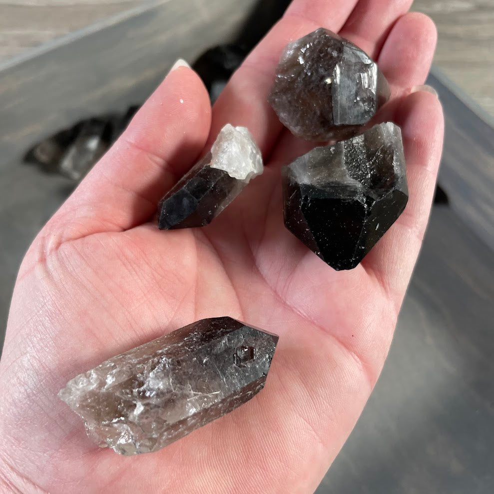 smoky quartz grounding protection crystal points 1 pound lot