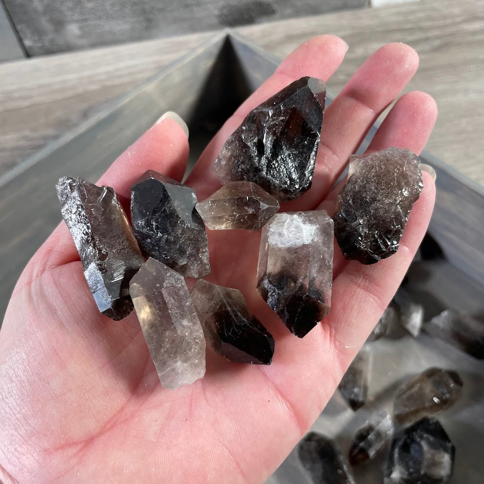 smoky quartz crystal points for spiritual shops