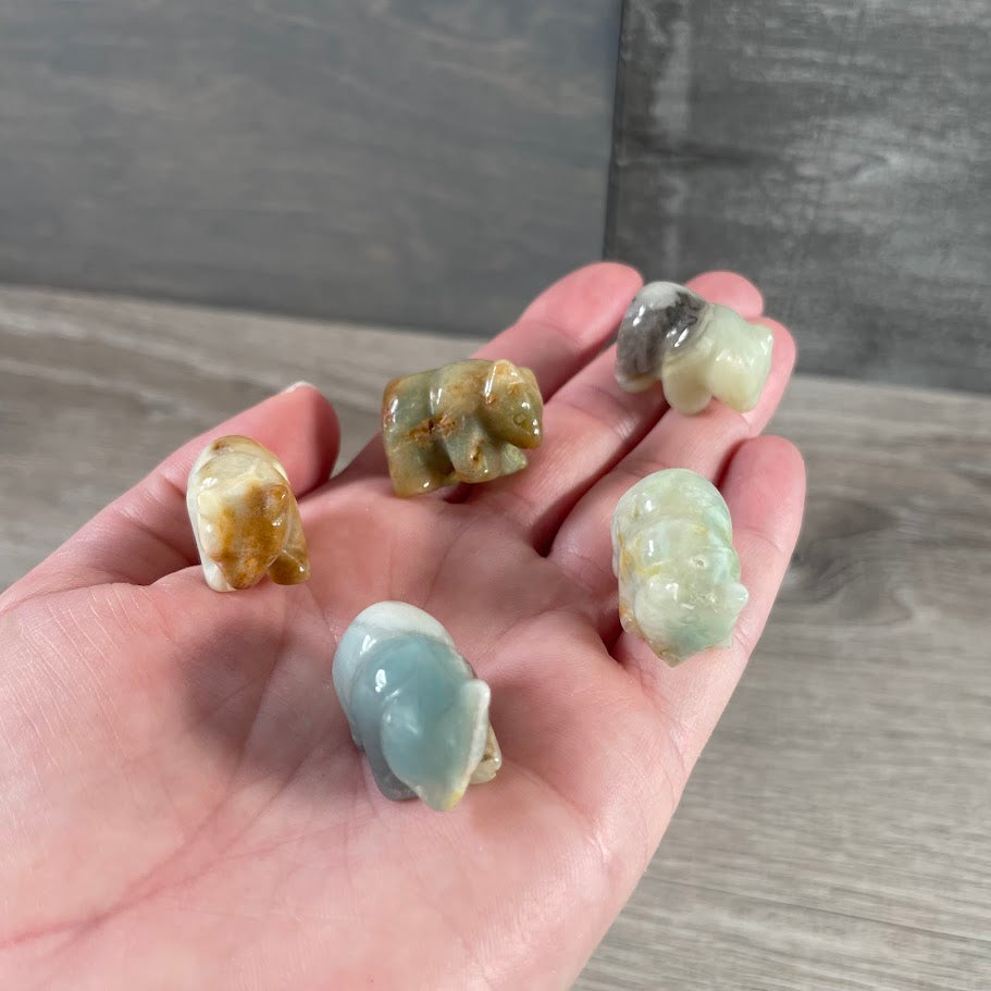 amazonite bear crystal figurine bulk wholesale