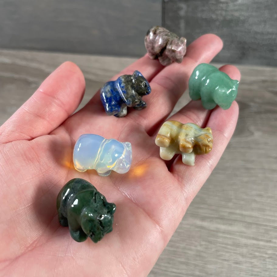 wholesale bear crystal figurine for metaphysical shops