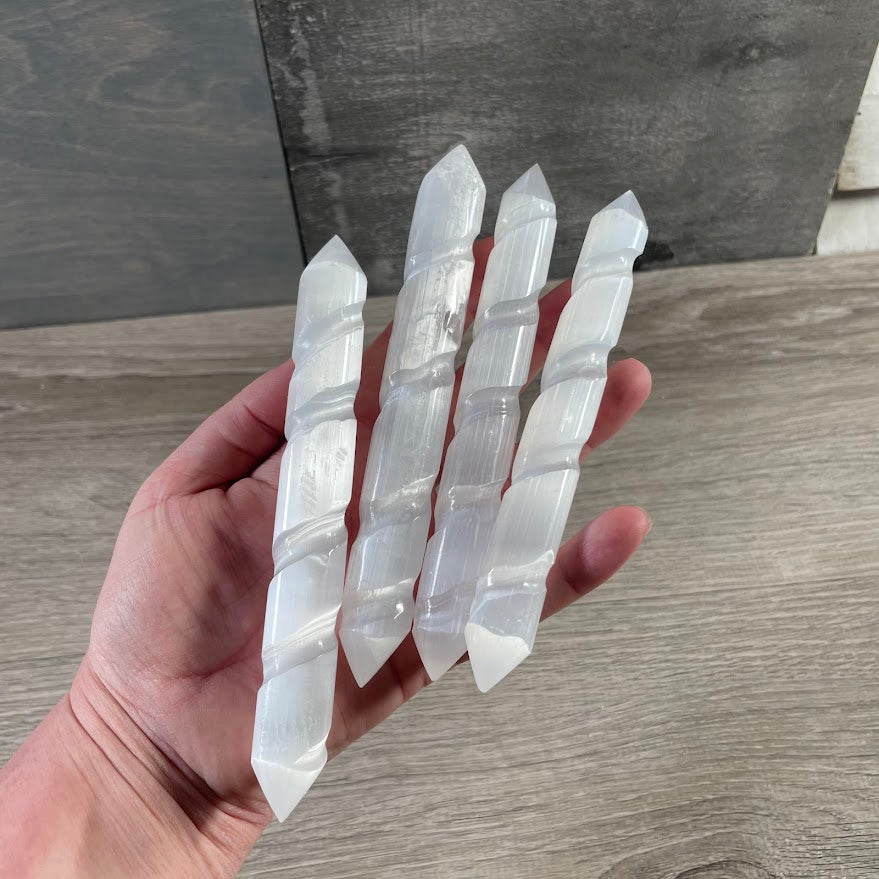 Selenite Polished Wands and Athame Blades – Assorted Styles Metaphysical Shops