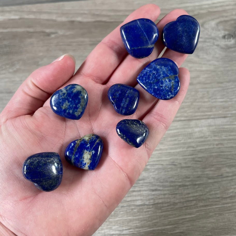 Lapis lazuli small hearts for spiritual shops