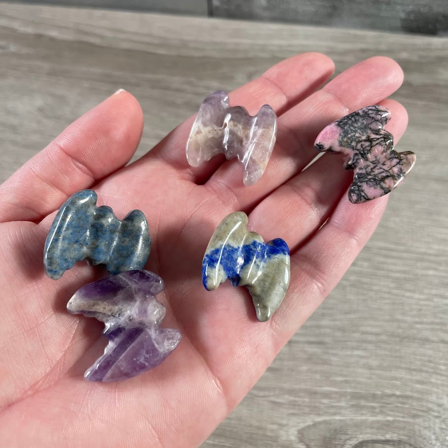 Bat Gemstone Figurines – Mini Crystal Bats for Retailers