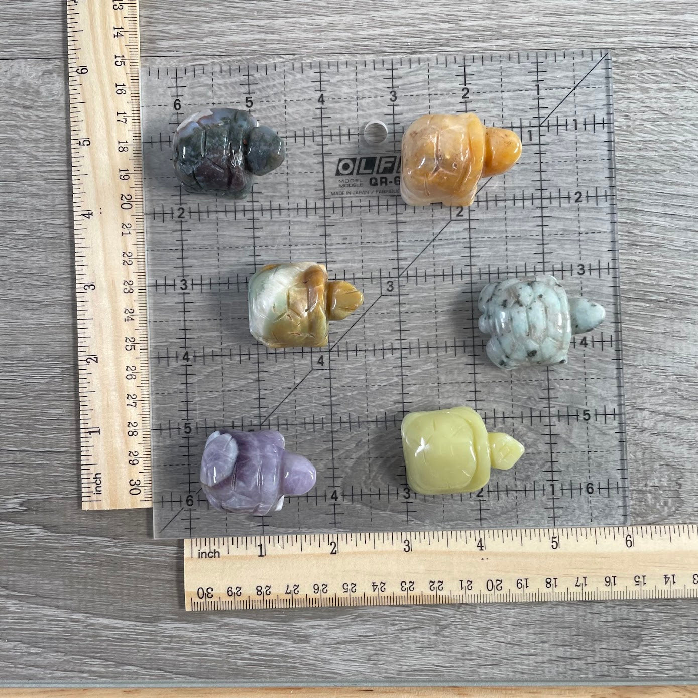Turtle Figurines in Assorted Gemstones and Styles – Medium Crystal Animal Carvings
