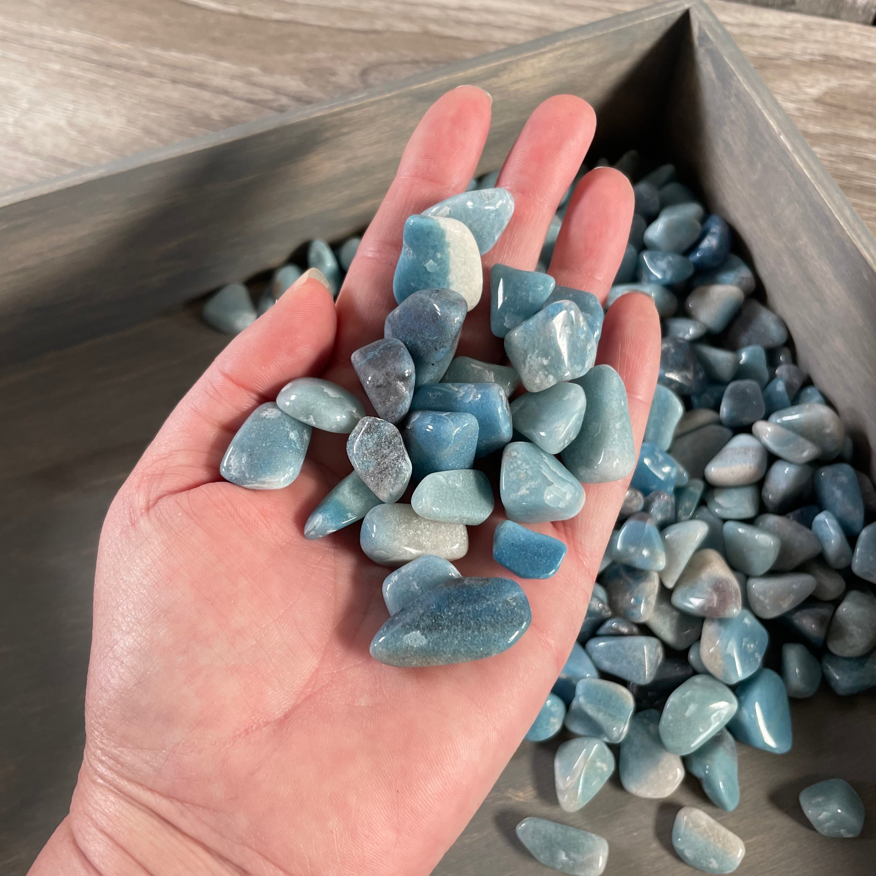 Handful of Trollite tumbled stones perfect for resale or crystal healing assortments.