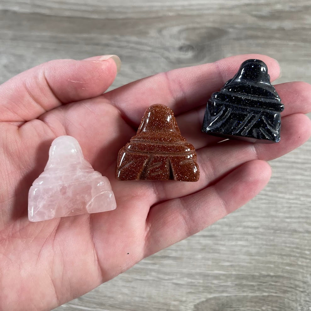 Gemstone Happy Buddha Figurines for Crystal Shops