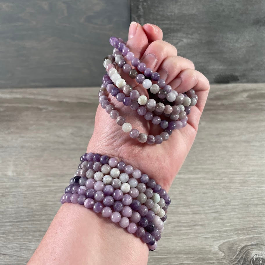 Gemstone Beaded Stretch Bracelets 6mm  – Bulk Jewelry