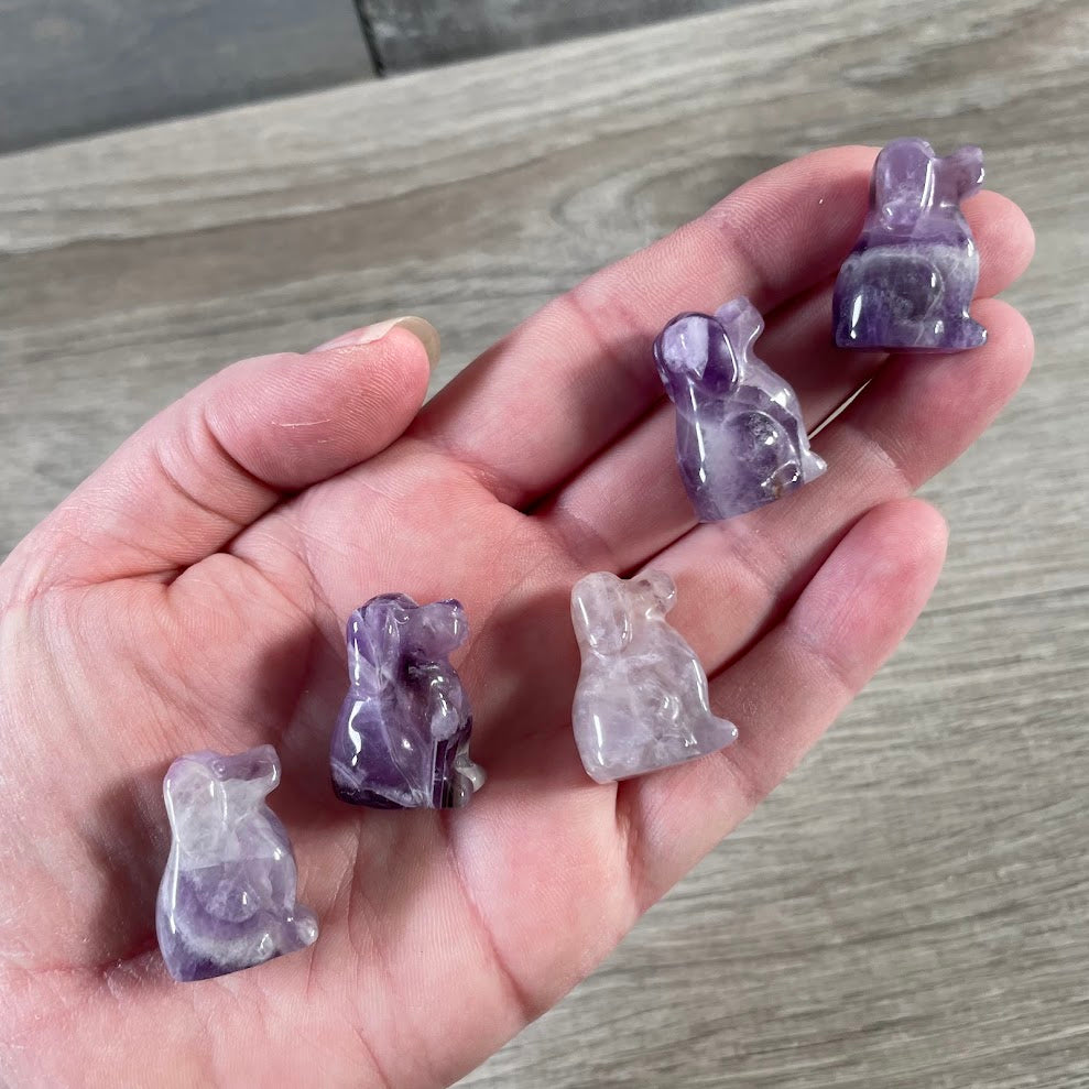 Dog Figurines Small Gemstone  –  Crystal Carvings for Retail