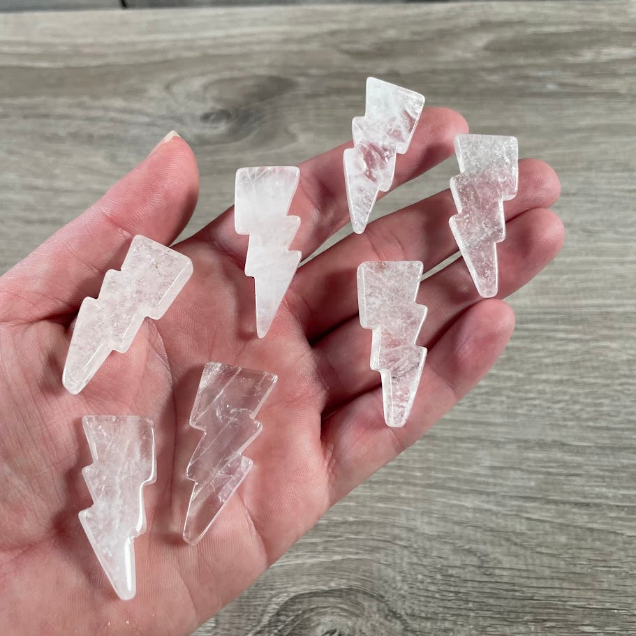 Gemstone Lightning Bolt Carvings – Crystal Energy Symbols