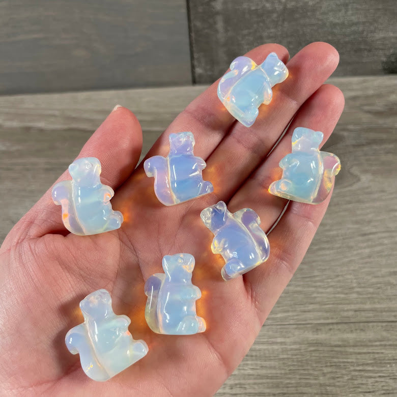 opalite small gemstone animal squirrel