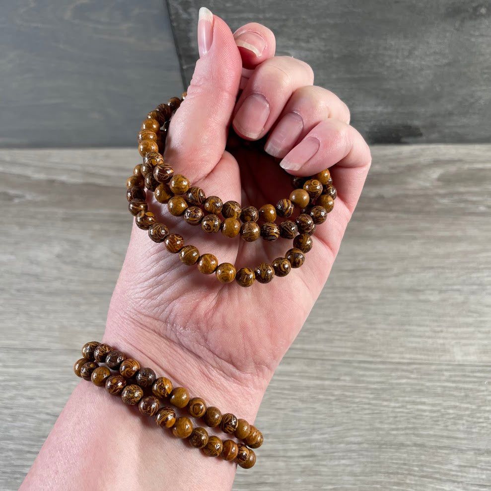 Gemstone Beaded Stretch Bracelets 6mm  – Bulk Jewelry
