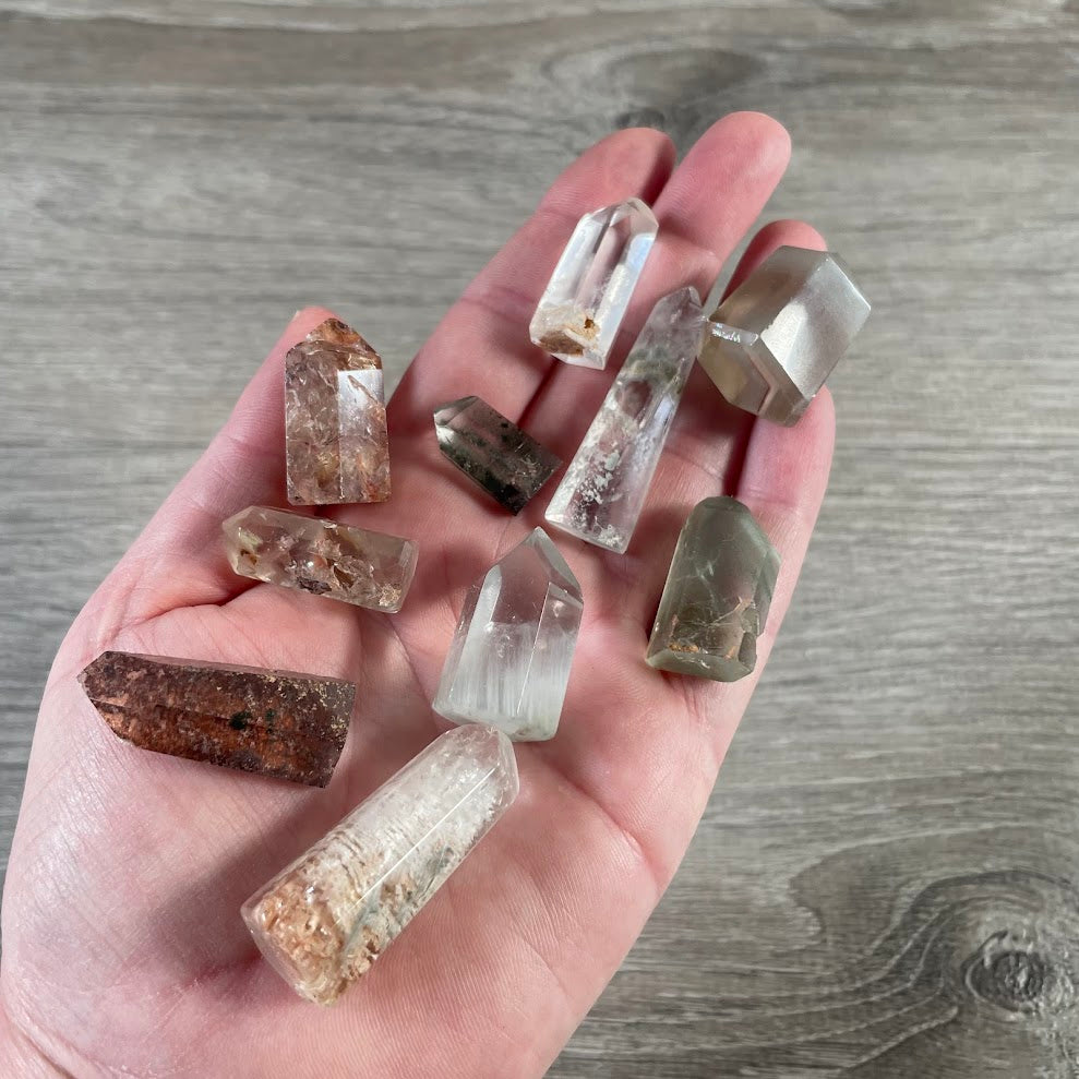 Quartz small obelisks for gridding and wire wrapping, wholesale crystal supply