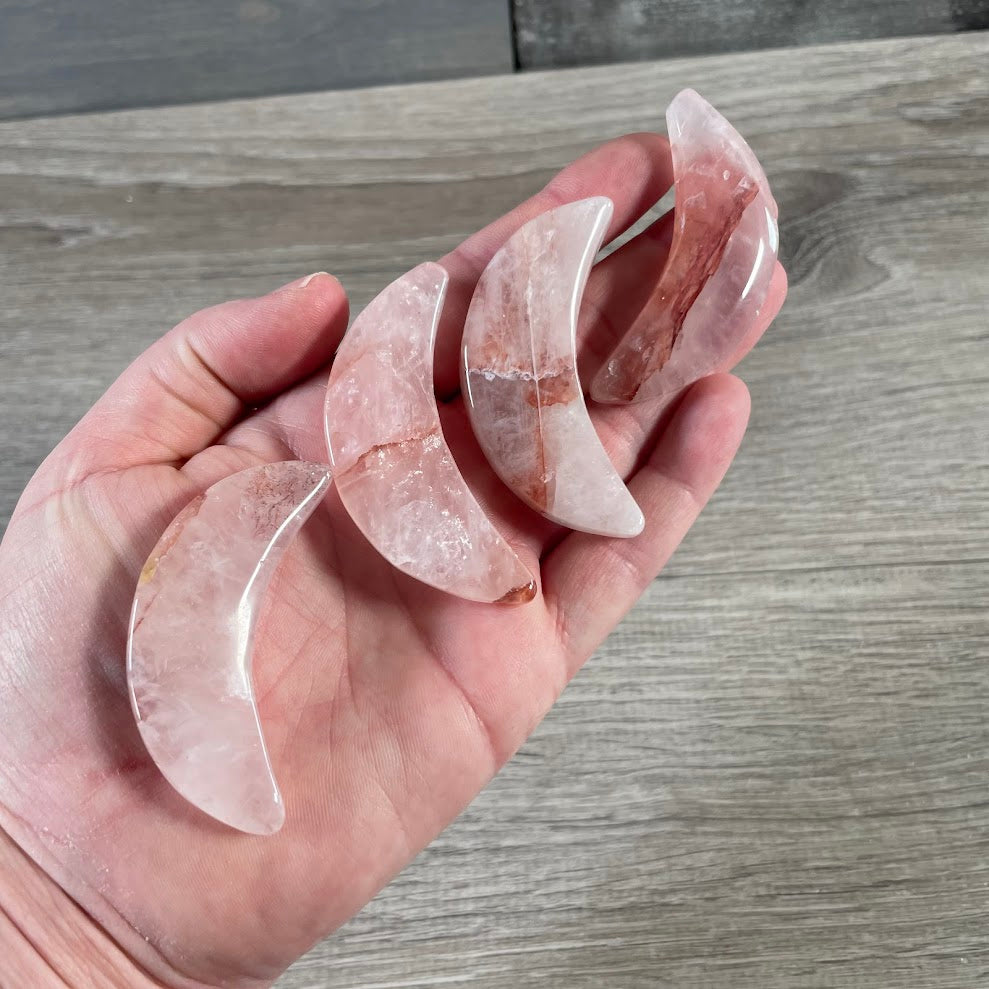 Hematoid quartz crescent moon shaped crystals bulk buyers 