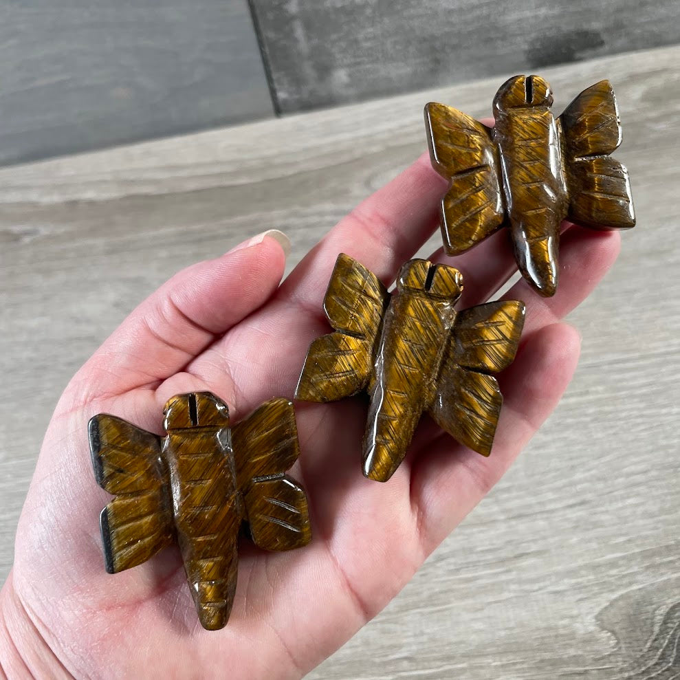 Tiger eye wholesale crystal dragonfly figurine for retail displays