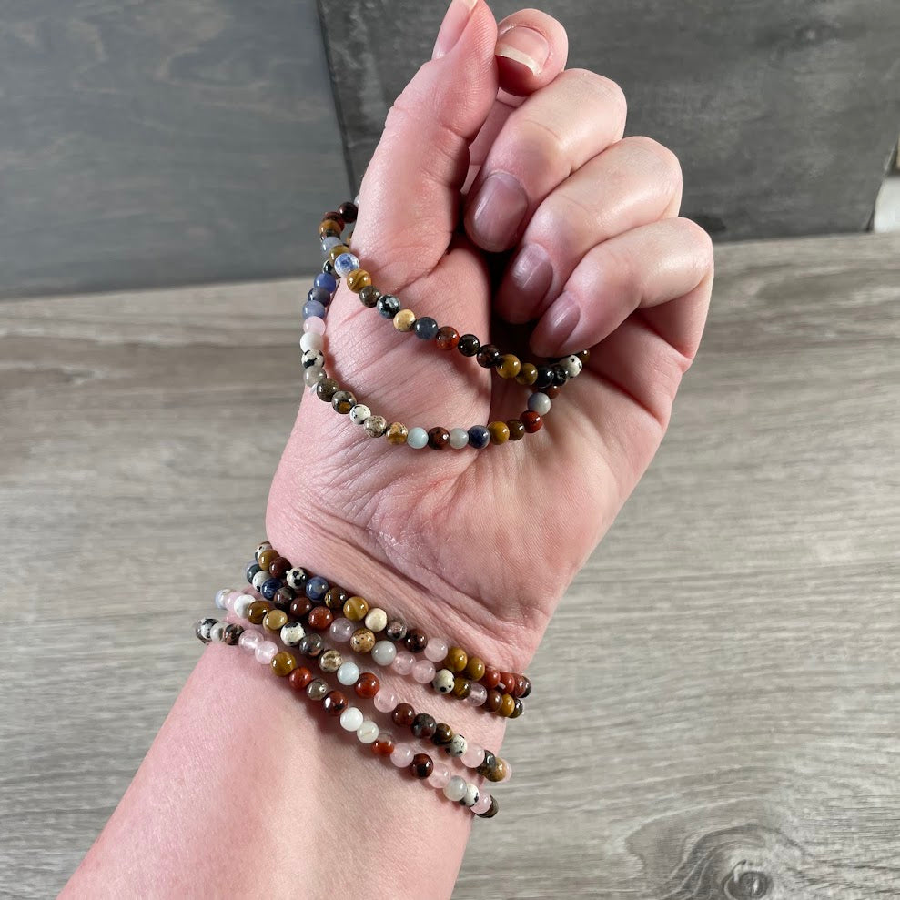 Bracelets Gemstone Bead 4mm -  Crystal Shops & Gift Retailers