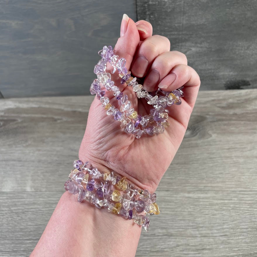 Gemstone Chip Bracelets – Premium Stones Crystal Jewelry