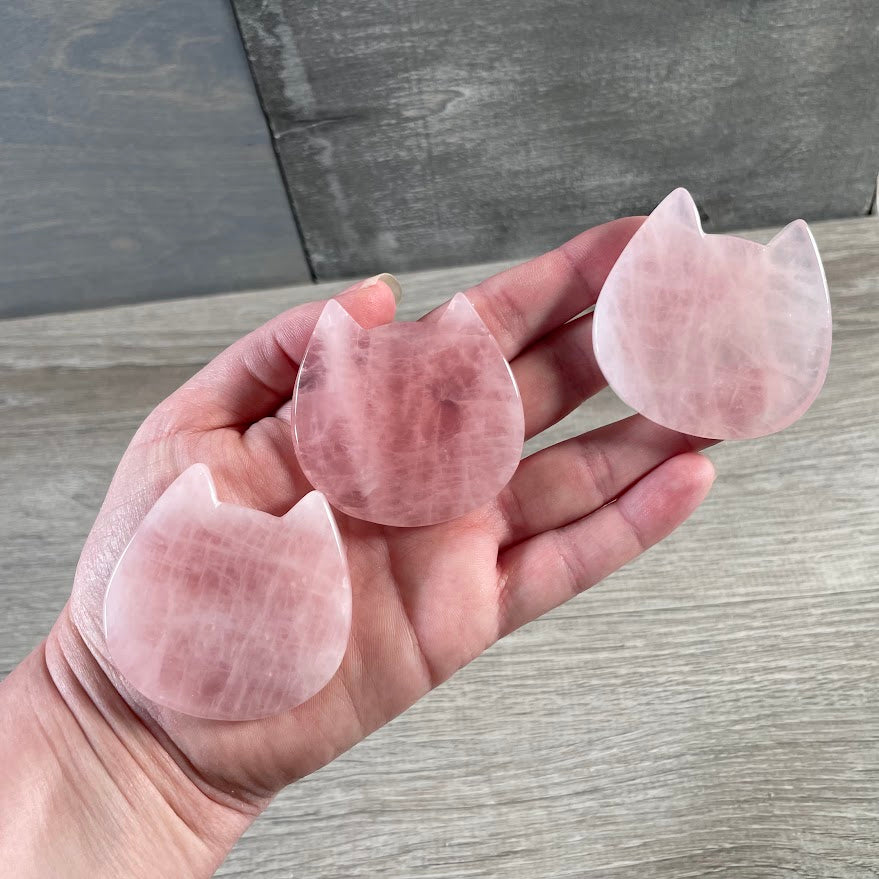 Cat Face Crystal Figurine | Wholesale Carved Gemstone Cat Head