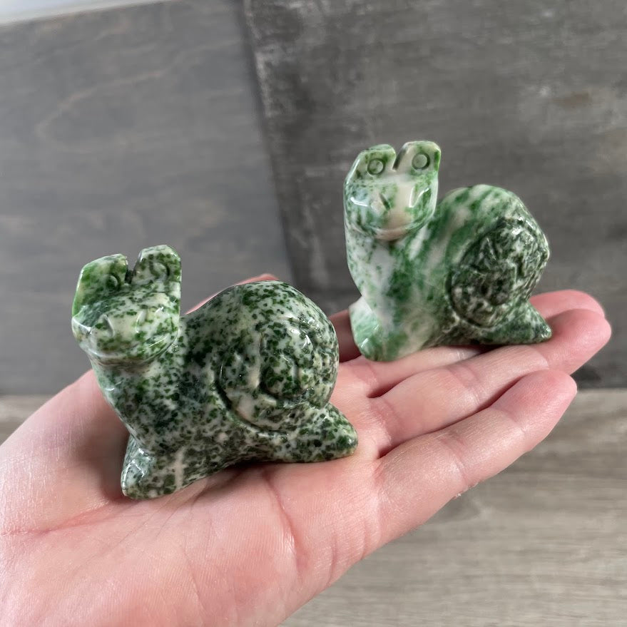Tree Agate decorative snail crystal figurine for wholesale gift shops