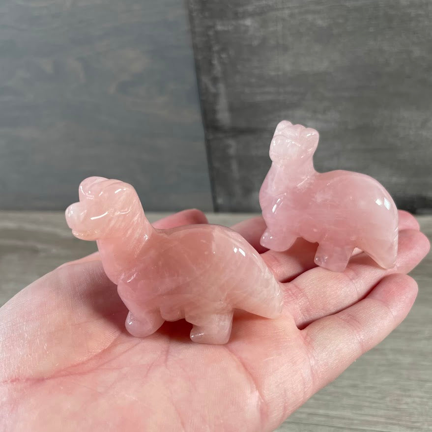 wholesale rose quartz crystal brachiosaurus dinosaur decoration for retailers
