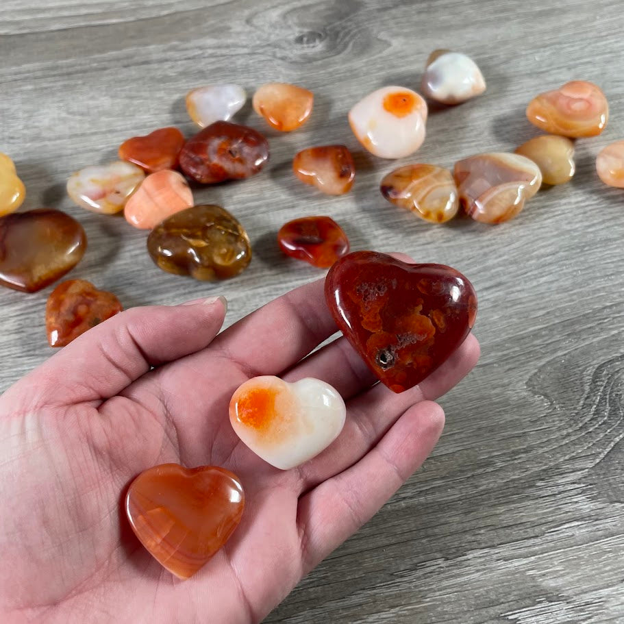 Carnelian madagascar gemstone heart bulk 