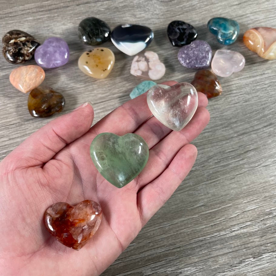 Madagascar crystal heart for retail and metaphysical shops