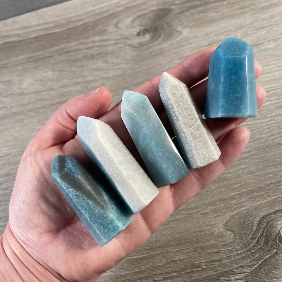 Gemstone Obelisk 1-2 oz | Small Crystal Tower, Grids & Decor