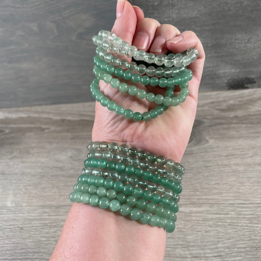 Gemstone Beaded Stretch Bracelets 6mm  – Bulk Jewelry
