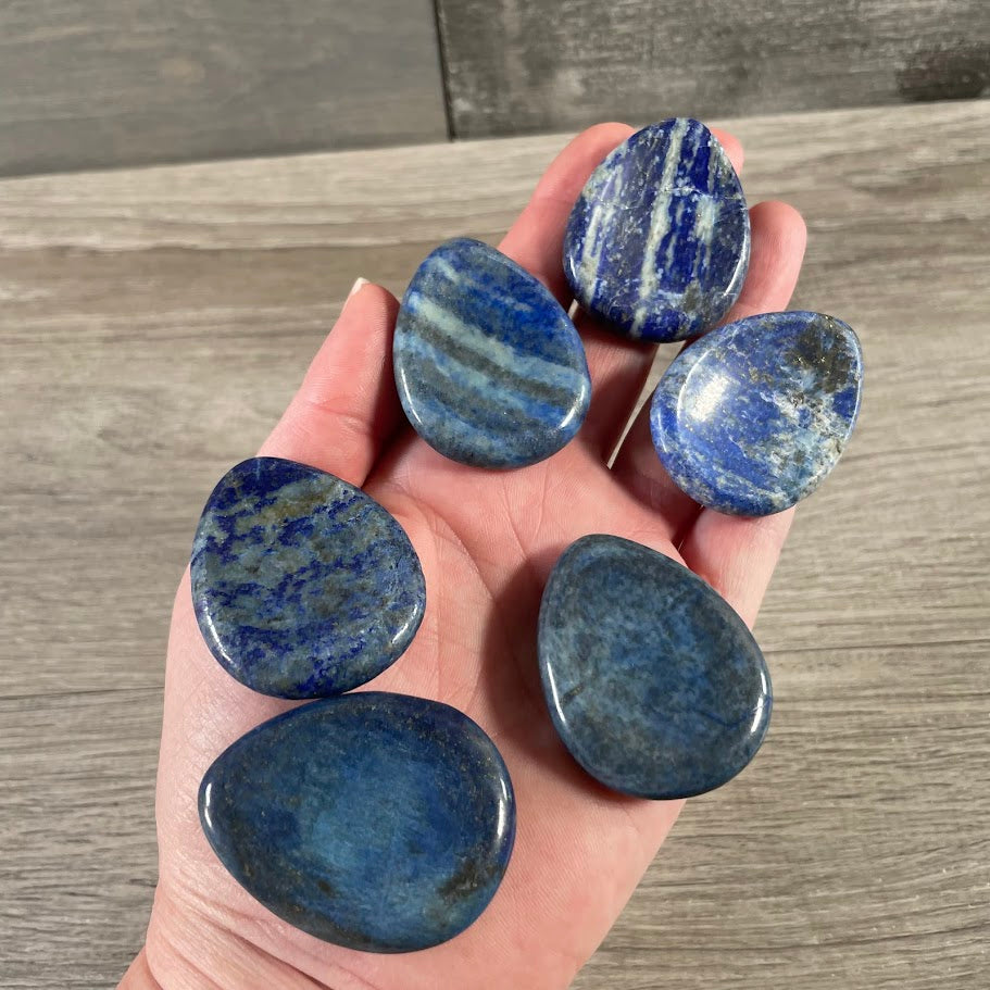 lapis lazuli wholesale teardrop crystal worry stones