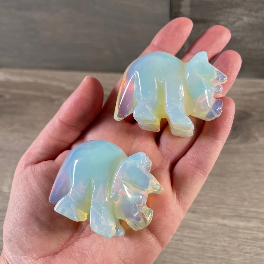 Opalite crystal dinosaur decor for rock and mineral shops