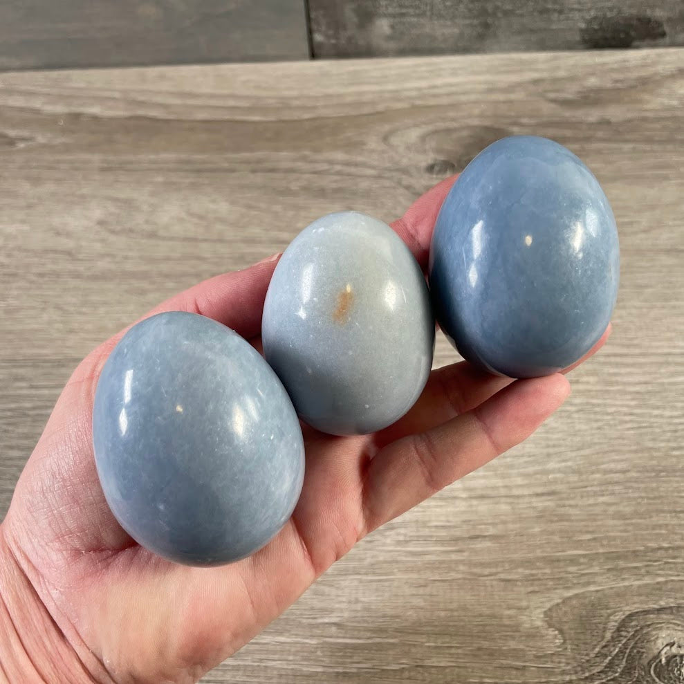Angelite eggs spiritual gift shop supplies