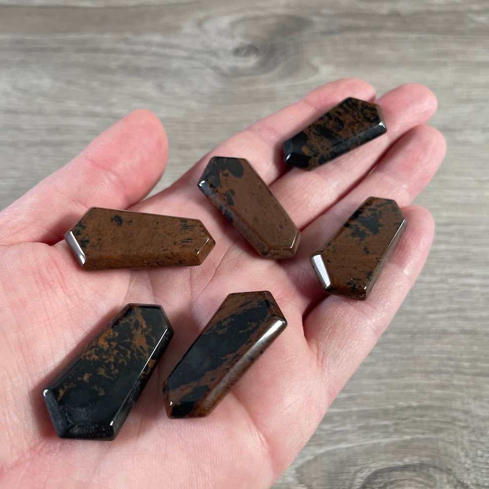 Mahogany Obsidian pocket crystal wands