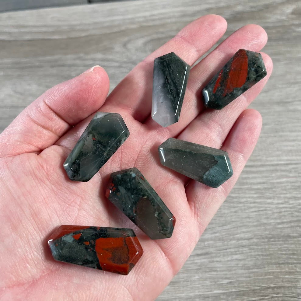 African bloodstone flat double pointed crystal wands natural gemstone tools for bulk buyers