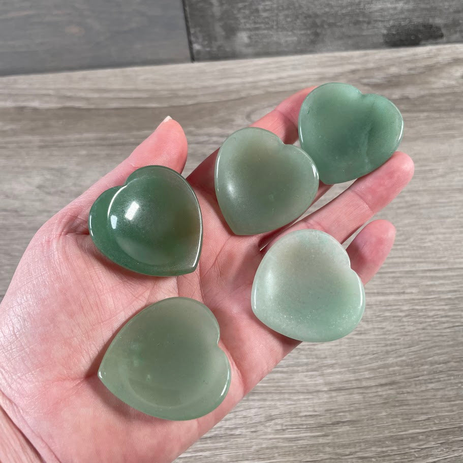 green aventurine heart shaped stone wholesale