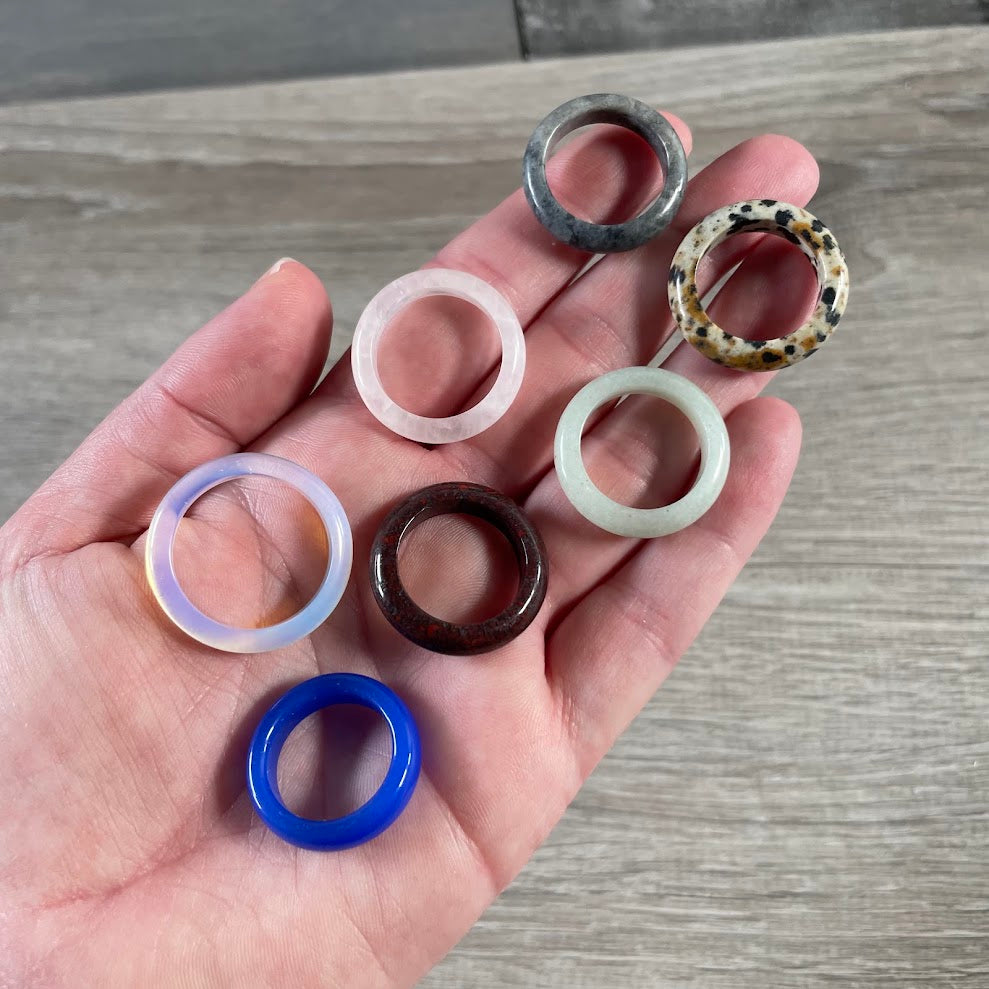 Mixed gemstone ring assortment for boutiques, gift shops, and crystal stores