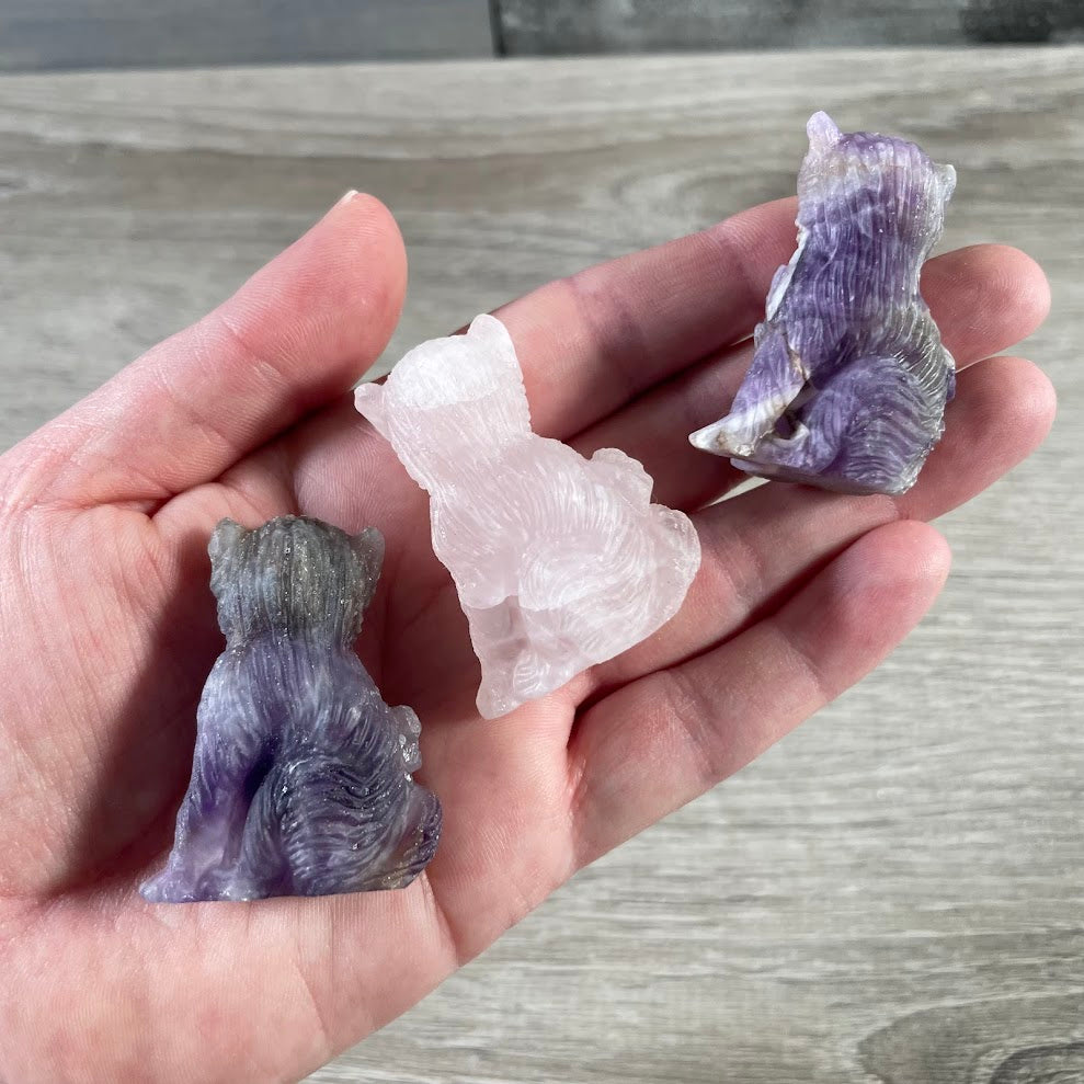 Gemstone Monkey Figurine 2-Inch  – Carved Crystal Animal