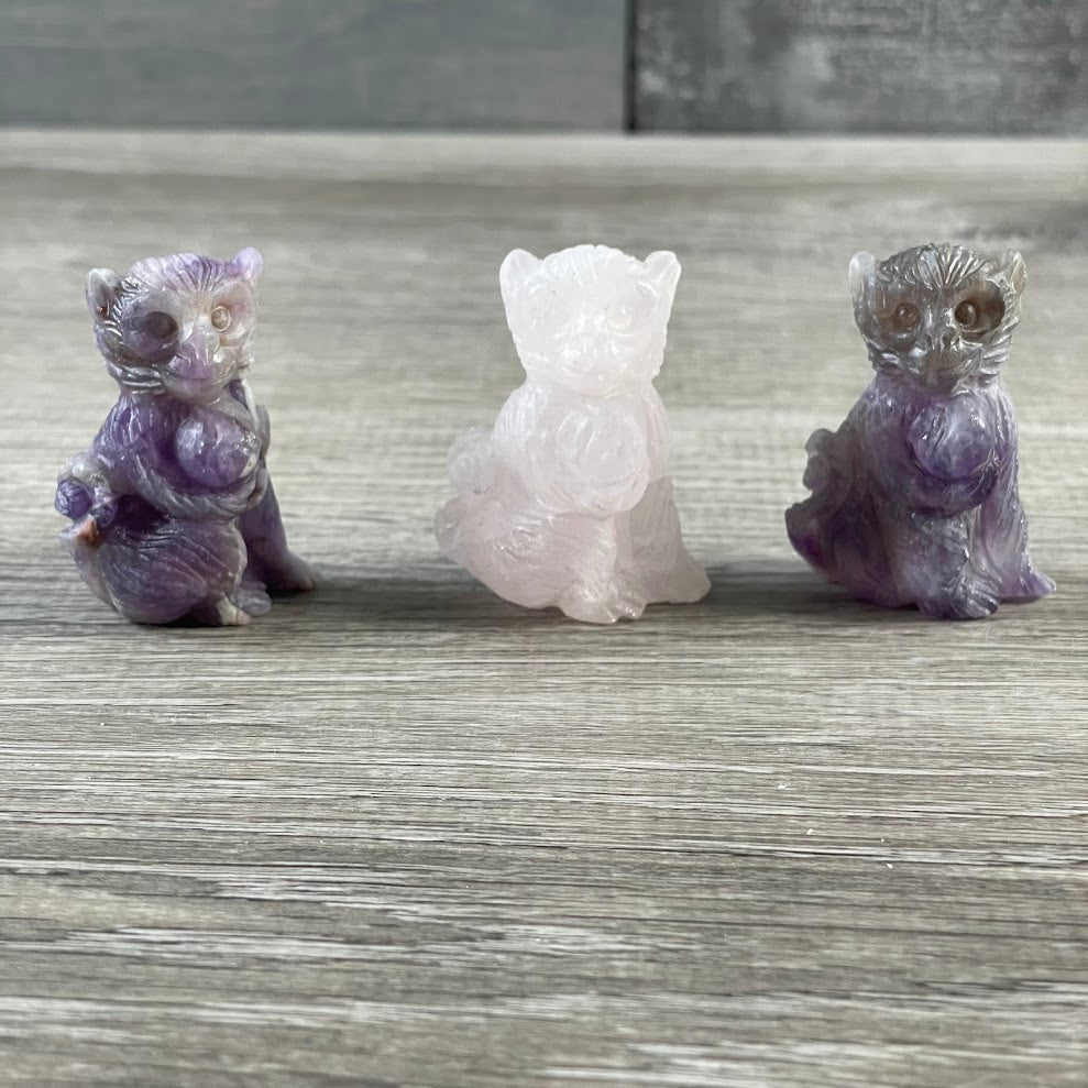 gemstone monkey statue crystal animal collectible wholesale